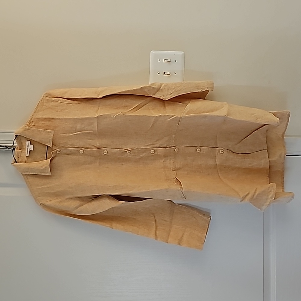 Coldwater creek button-down blouse small, orange
